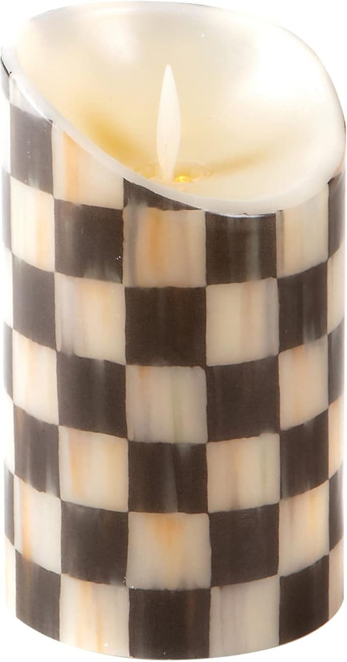 MACKENZIE-CHILDS Flicker Pillar Candle, Flameless Battery-Operated Candle with Timer and Remote, ... | Amazon (US)