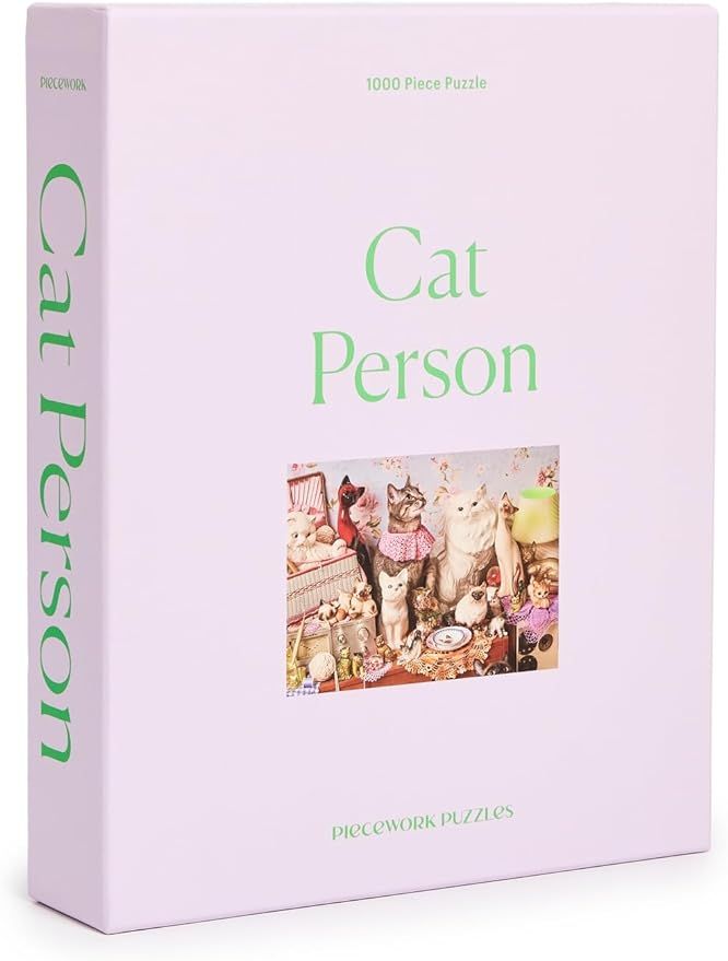 Piecework Puzzles Women's Cat Person 1000 Piece Puzzle | Amazon (US)