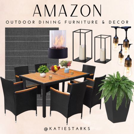 Outdoor dining furniture and patio decor from Amazon!

#LTKhome #LTKSeasonal