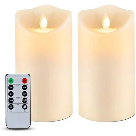 6” x 3.25” Outdoor Waterproof Flameless Candles Flickering Moving Flame LED Candles Battery Operated | Walmart (US)
