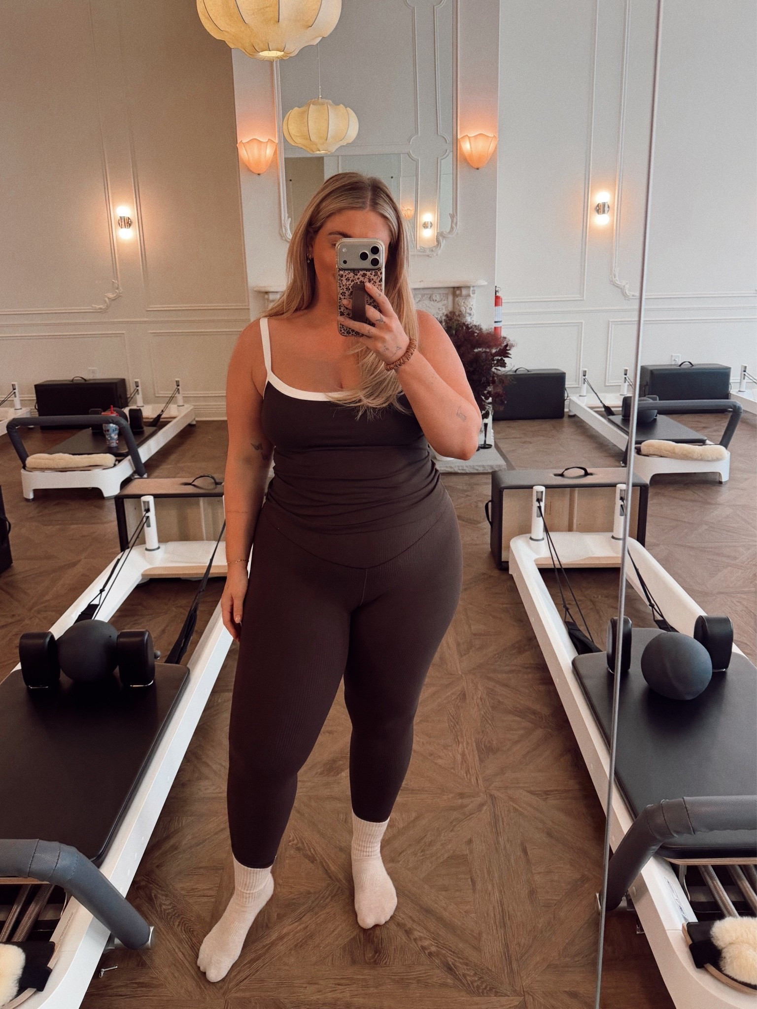 Pilates fit!! Wearing a large top & XL leggings