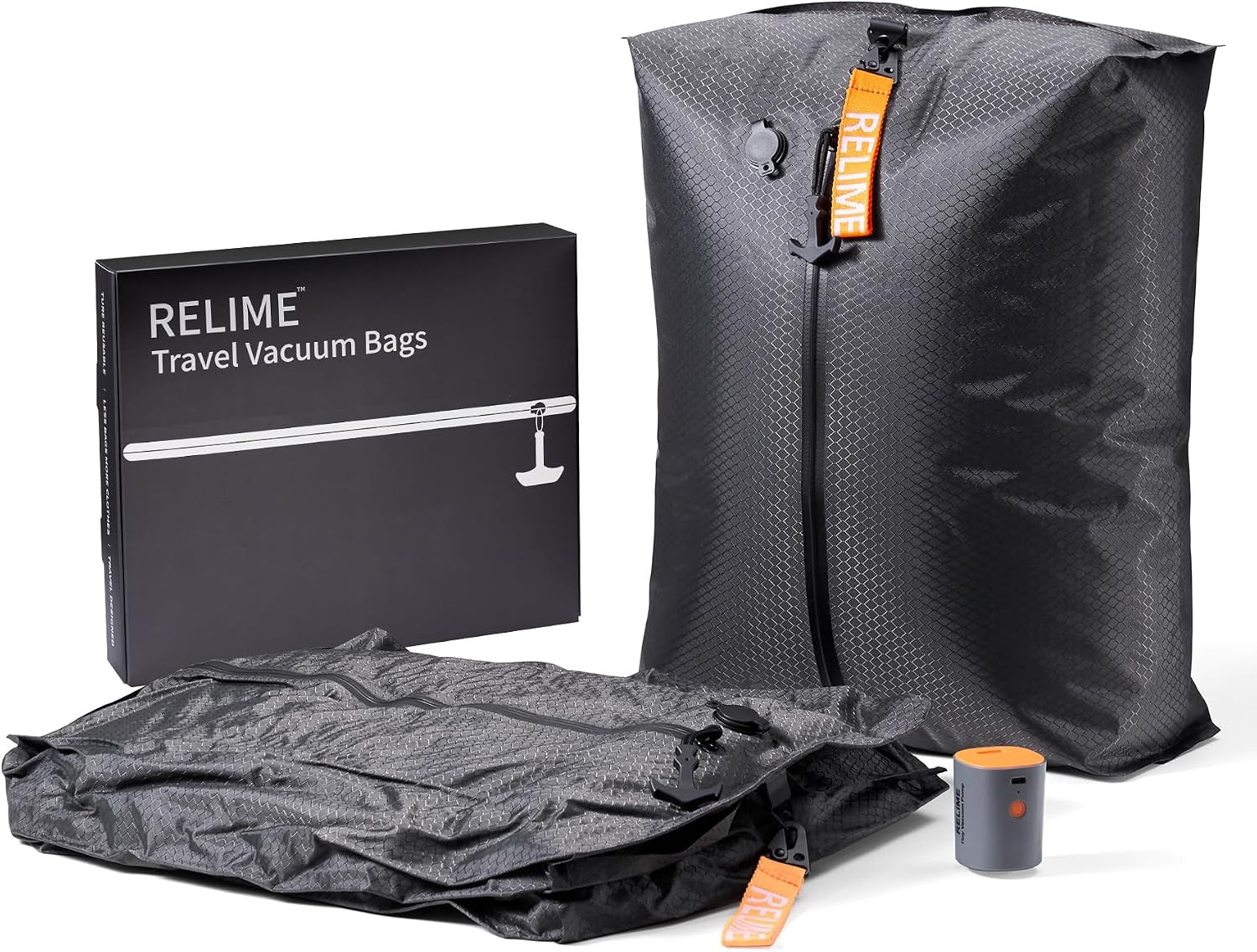 Classic Series Vacuum Bags for Travel Luggage with Wireless Pump, Compression Bags for Carry On Suitcases and Backpack, Vacuum Seal Packing cube for Cloth Packing (2PC + PUMP) | Amazon (US)