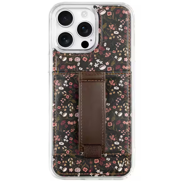 Walli Cases - Phone Case with Wallet and Finger Strap for iPhone 16 - Twilight Blossom | Best Buy U.S.