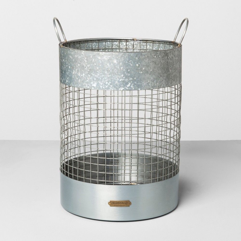 Paper Waste Basket - Silver - Hearth & Hand with Magnolia | Target