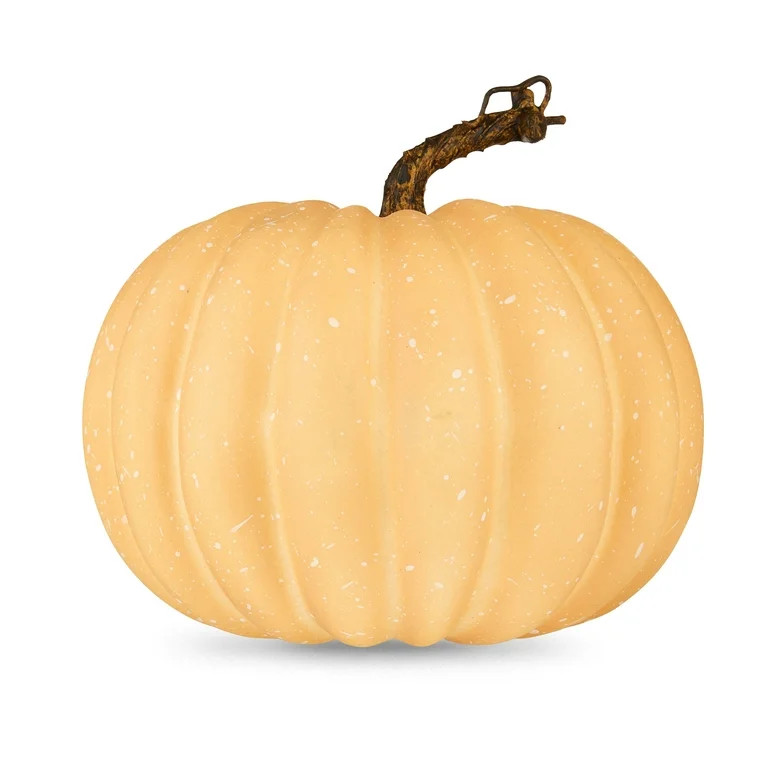 Harvest 7in Medium Rustic Short Orange Foam Pumpkin Decoration, Way to Celebrate | Walmart (US)