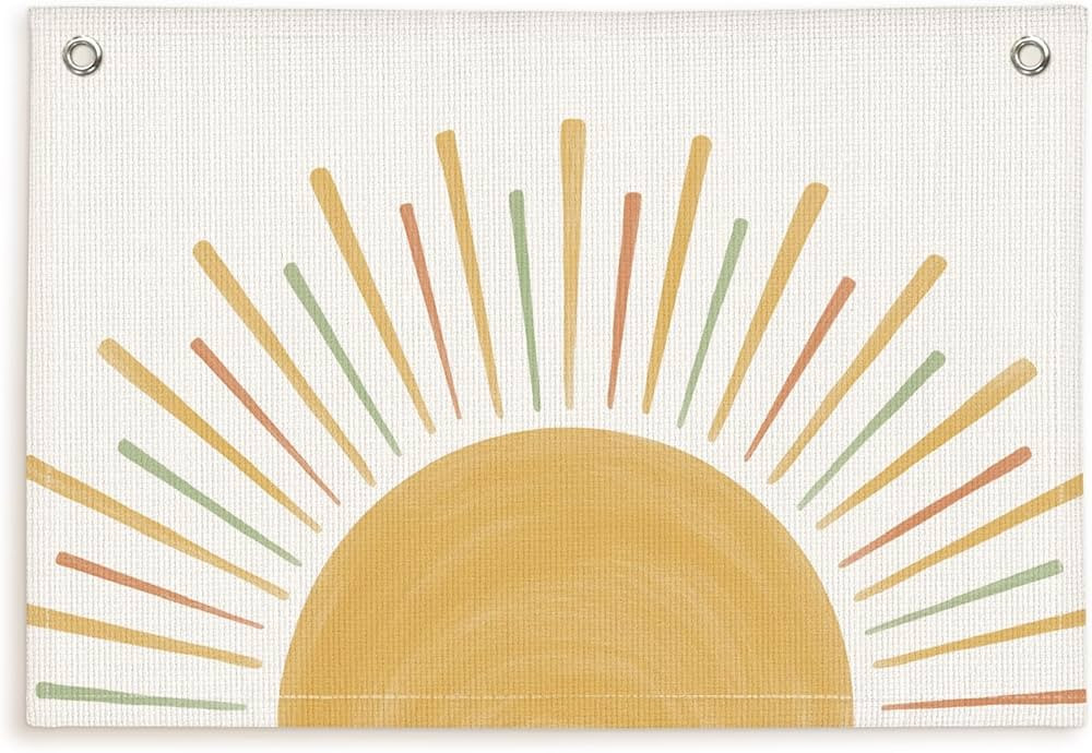Lacama Boho Sunshine Classroom Decor, Sun Cute Hanging Banner for Neutral Classroom Nursery Wall ... | Amazon (US)