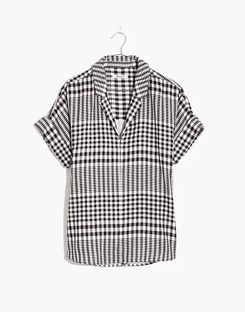 Plus Double-Faced Hayden Popover Top in Breeney Plaid | Madewell