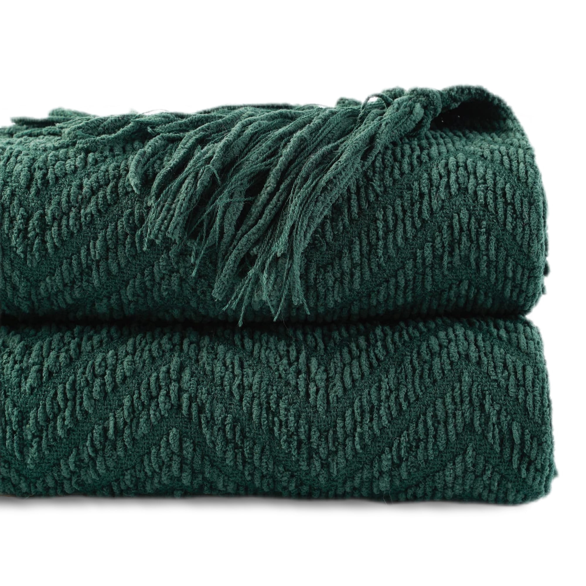 Battilo Forest Green Throw Blanket,Herringbone Knit Christmas Throw, Housewarming Gifts,50" x 60" | Walmart (US)
