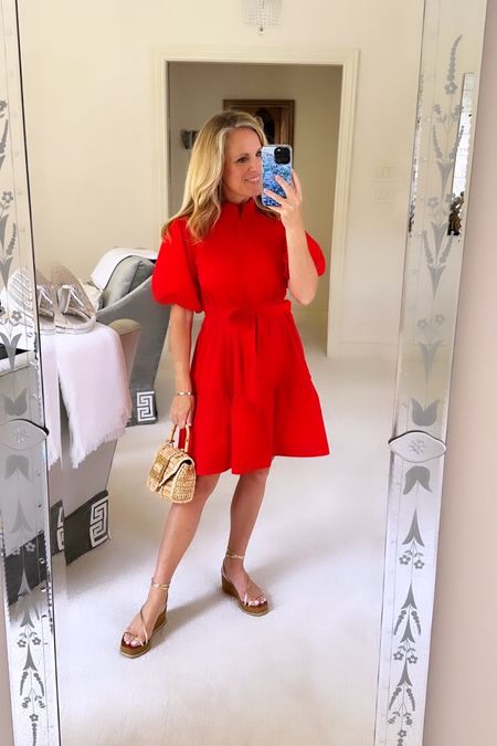 Perfect red dress! Special braiding details on the shoulders and ruffle skirt. Make it extra special! It’s the perfect color of classic red with blue undertones. I am 5‘2“ tall and wearing an extra small for reference. Fits true to size. Under $100 from Avara 

#LTKstyletip #LTKover40 #LTKfindsunder100

#LTKSeasonal #LTKStyleTip #LTKOver40