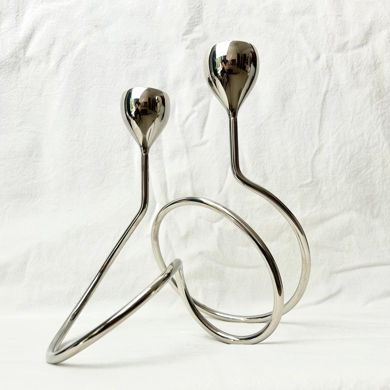 Dusk Tango Silver Metallic Finish Tealight Candle Holder - Etsy | Etsy (US)