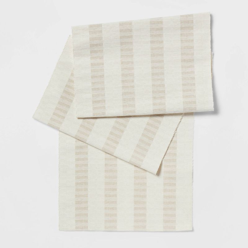 72" x 14" Cotton Striped Table Runner - Threshold™ | Target