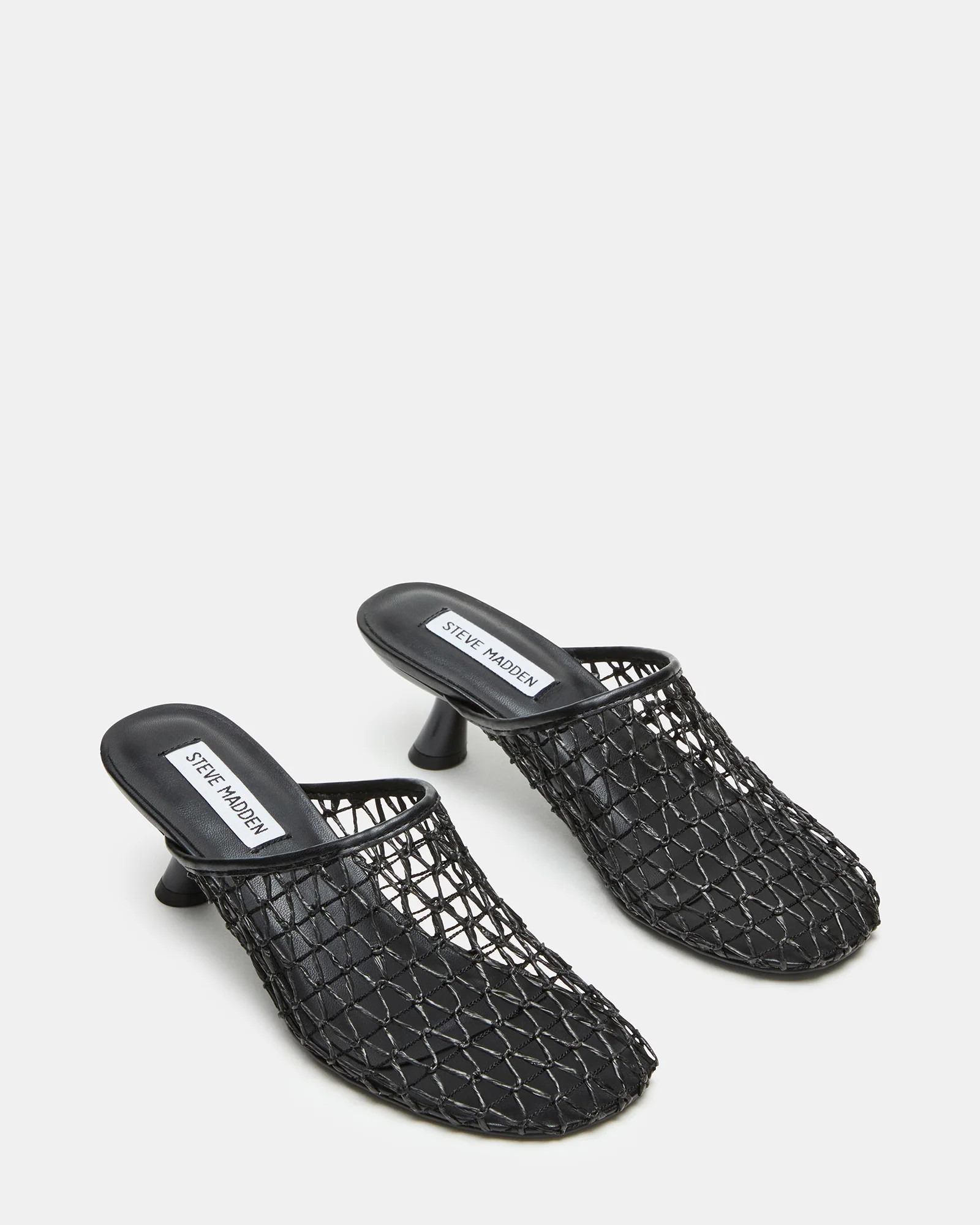 XRAY Black Women's Caged Net Mule Heel | Steve Madden (US)