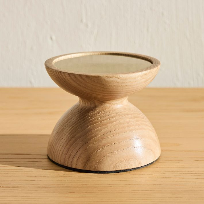 Tira Wood Pillar Holders - Dark Ash | West Elm (US)