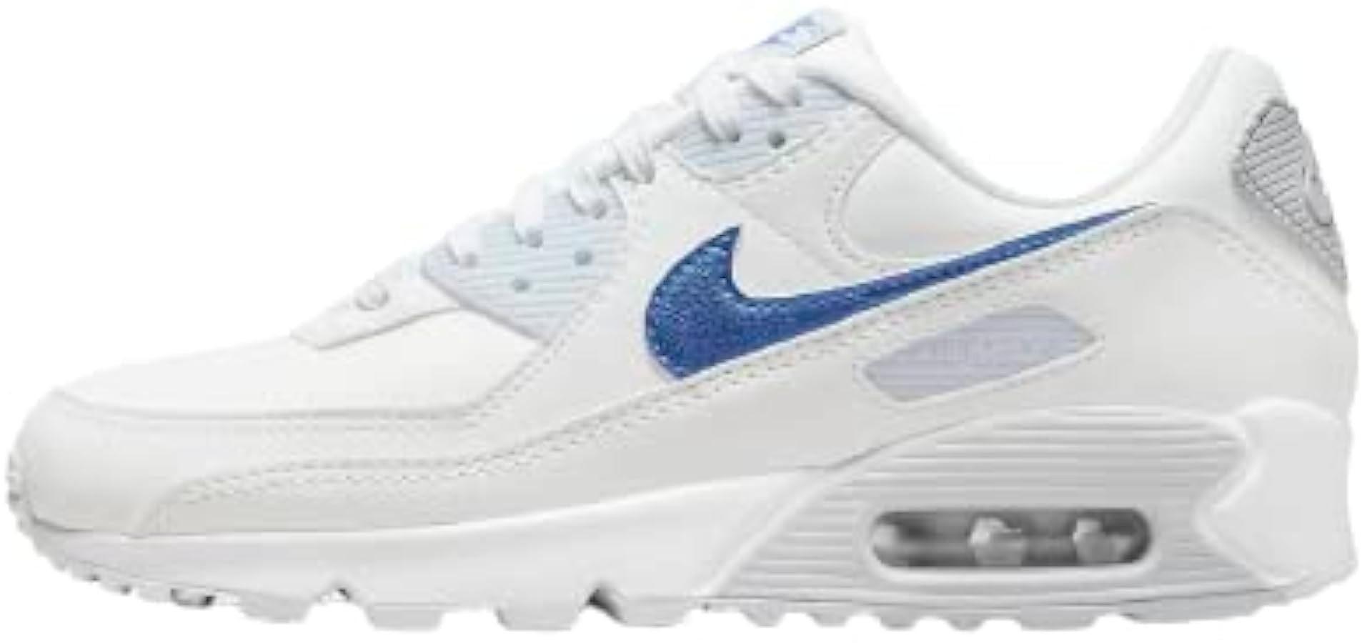 Nike Air Max 90 White/Pure Platinum/Medium Blue Women's Running Sneakers 5.5 US (us_Footwear_Size... | Amazon (US)