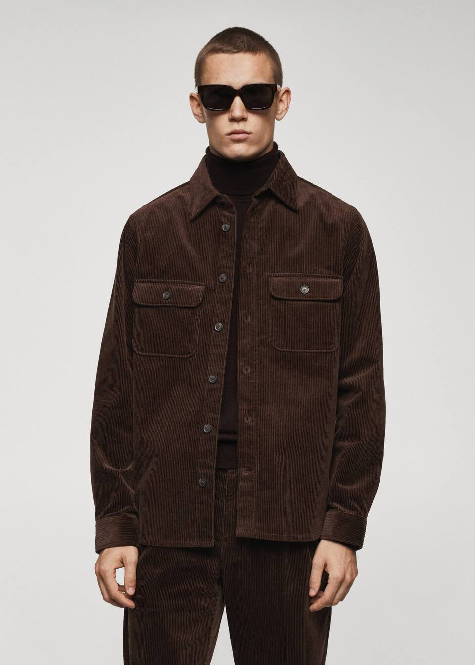 Corduroy pockets overshirt  -  Men | Mango Man USA | MANGO (US)