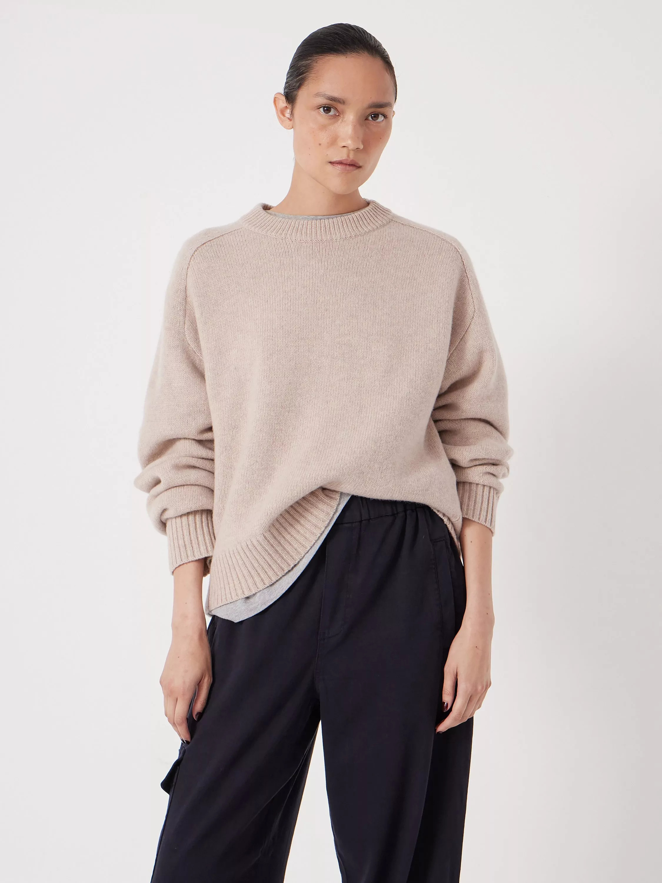 HUSH Nina Merino Wool Cropped Jumper | John Lewis (UK)