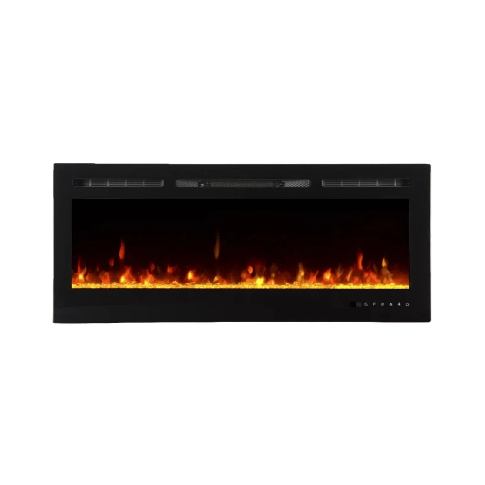 Milosz Black Electric Fireplace Insert with 5100 BTU | Wayfair North America