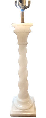 1940's Italian Alabaster Marble Column Twist Lamp  | eBay | eBay US