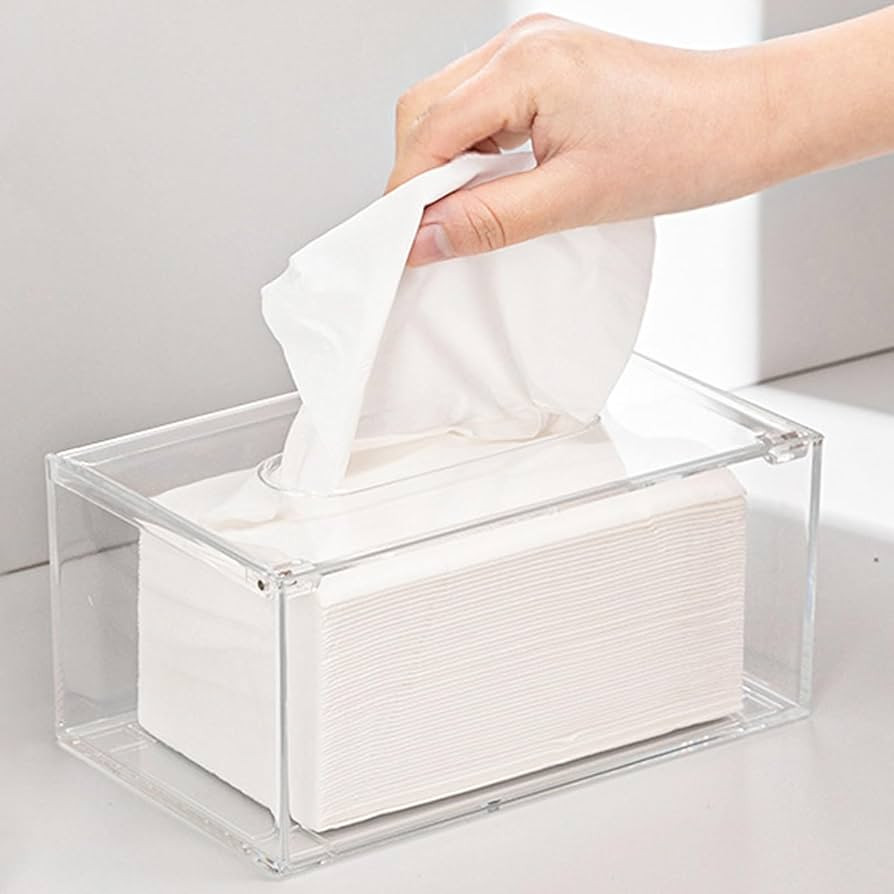 Acrylic Dryer Sheet Holder with Lid Minimalist Clear Dry Sheets Dispenser Container Box for Laund... | Amazon (US)