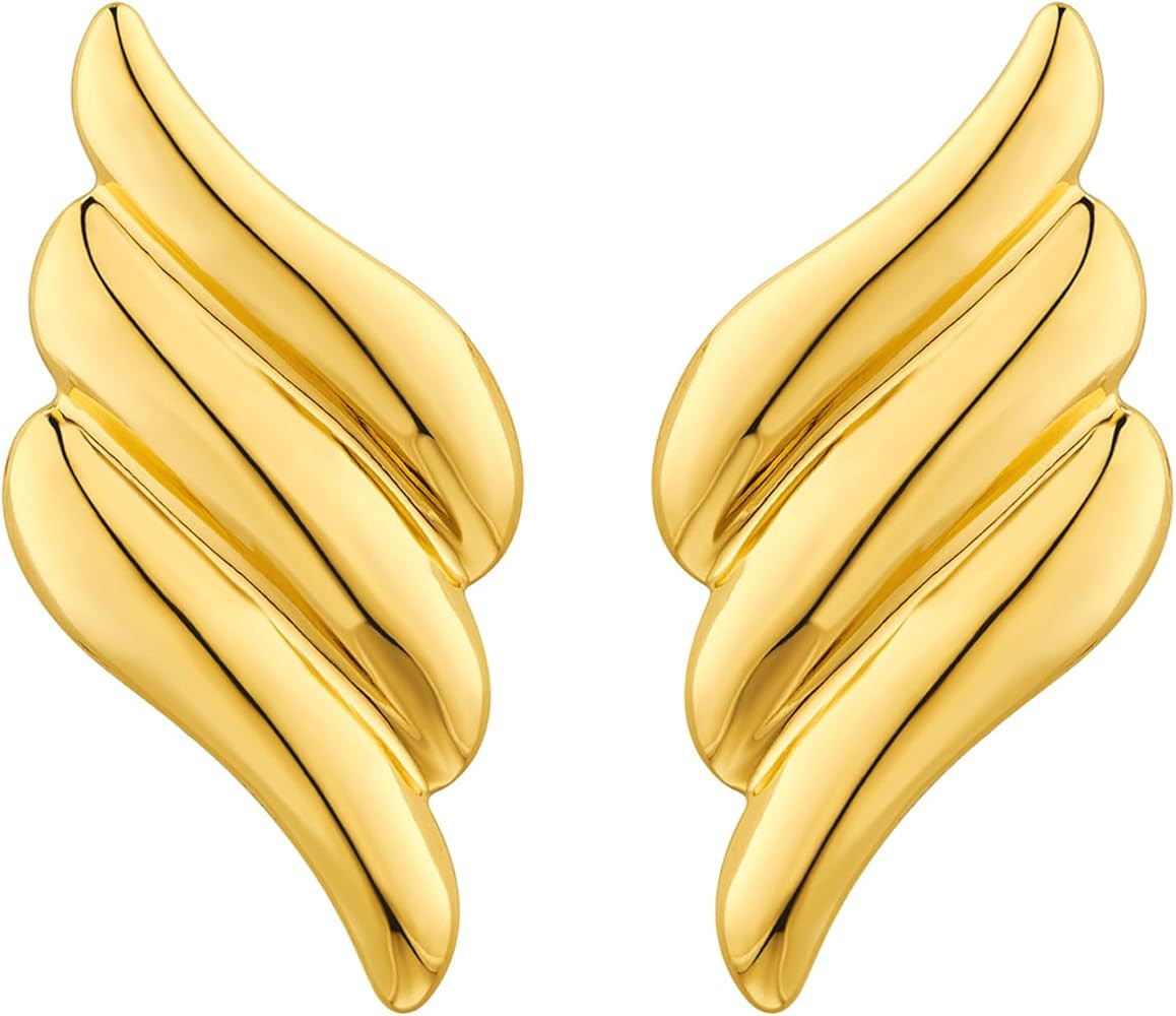 Big Gold Vintage Chunky Earrings for Women Trendy Large Gold Earrings | Amazon (US)