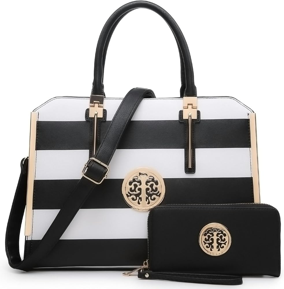 Dasein Bolso de mano grande para mujer de cuero vegano, bolso de trabajo con cartera a juego | Amazon (US)