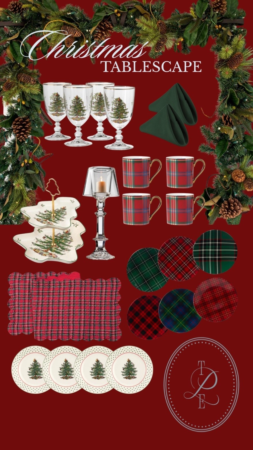 Christmas tablescape inspo! ❤️ Wayfair is having Cyber Week with up to 70% off and as always, get and free shipping over $55!  @wayfair #wayfairpartner #ad #wayfair 