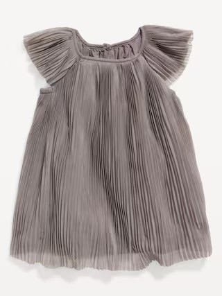 Flutter-Sleeve Pleated Tulle Swing Dress for Baby | Old Navy (US)