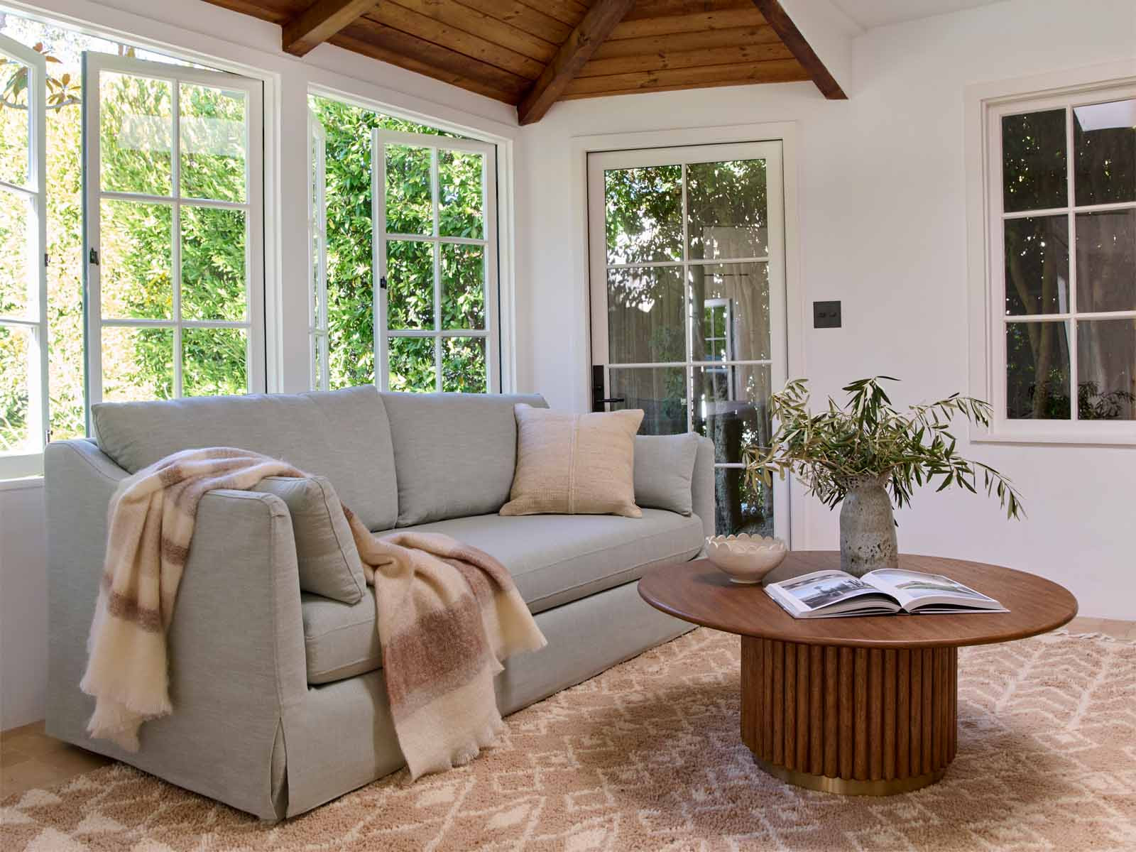 Caitlin Slipcovered 3-Seat Sofa by The Everygirl® | Interior Define