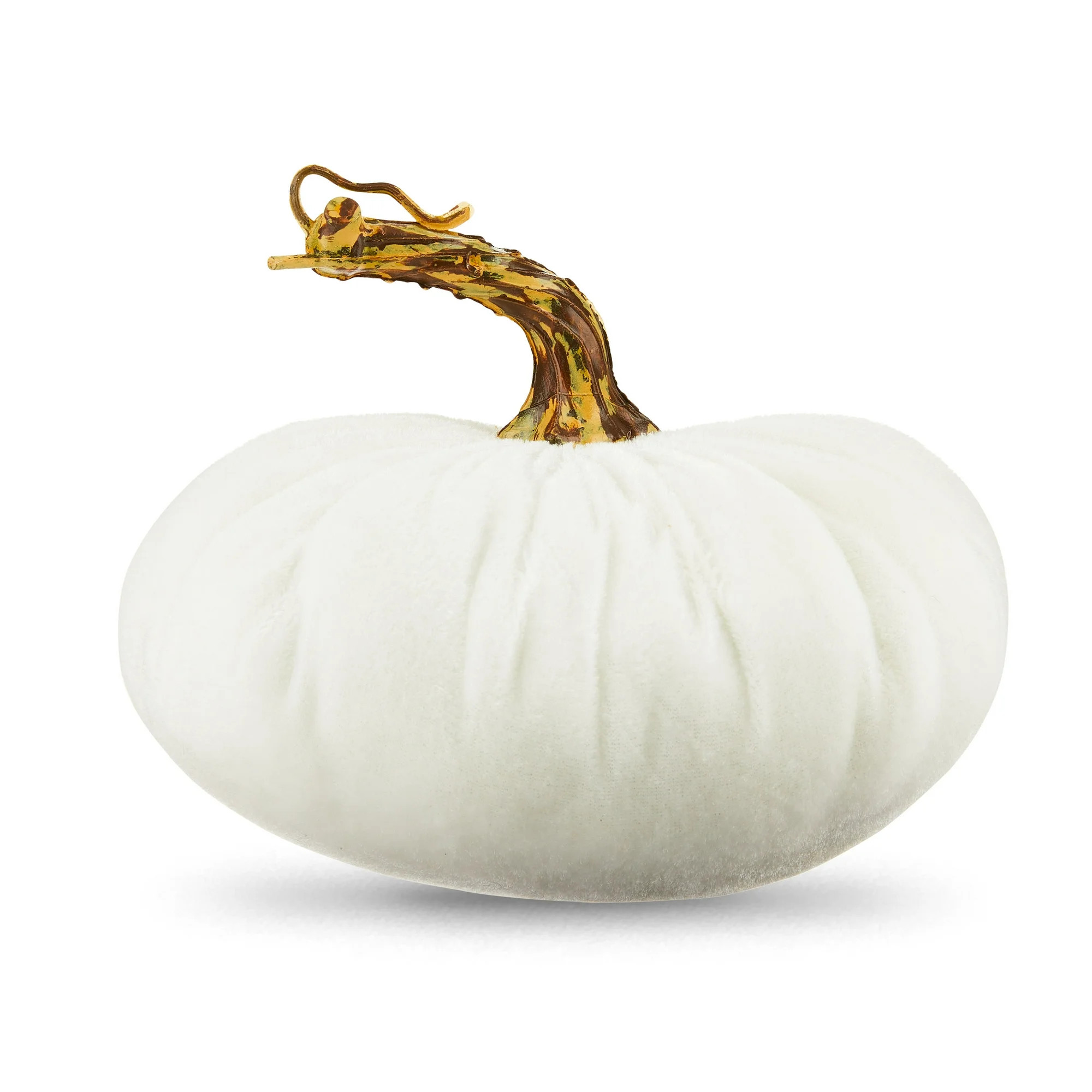 Halloween White Fabric Pumpkin Decoration,6 in x 6 in x 5 in, by Way To Celebrate | Walmart (US)