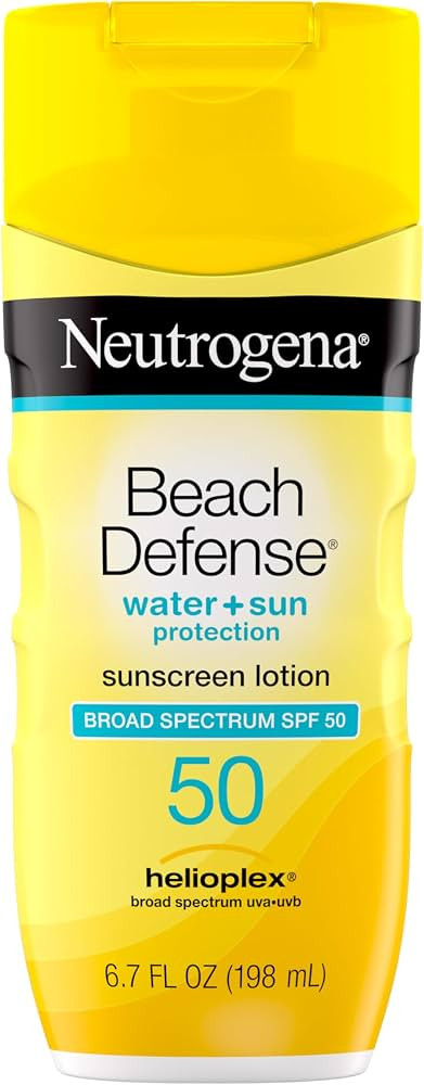 Neutrogena Sunscreen Lotion Beach Defense SPF 50, Face and Body Sunscreen, Hawaii Reef Act 104 Co... | Amazon (US)