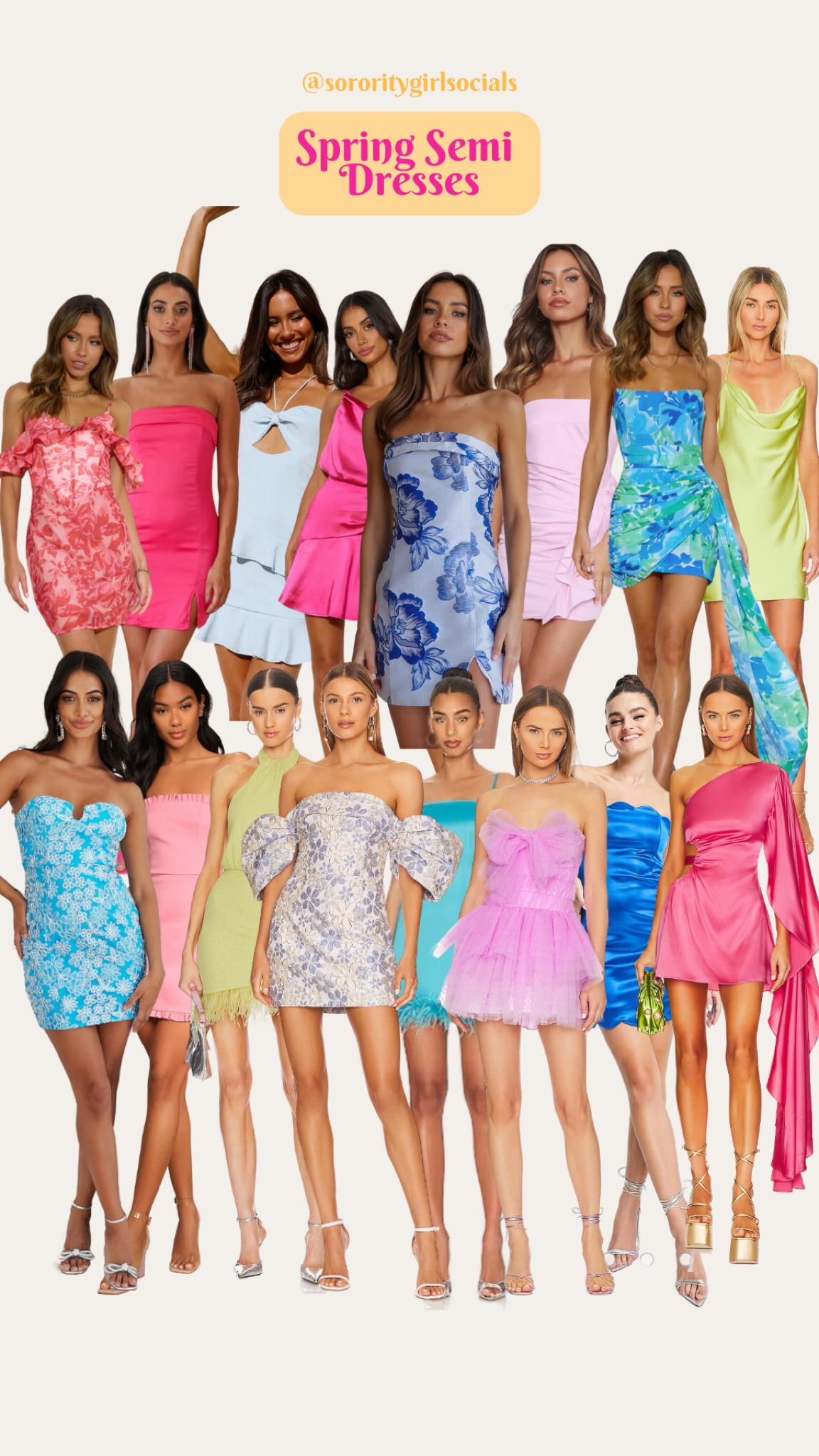 🤍🤍🤍🤍🤍

Spring semi dresses, semi dresses, cocktail dresses, mini dresses, sorority dresses, recruitment dresses, floral mini dresses, spring dresses, sorority date dresses, darty dresses, party dresses, homecoming dresses, cocktail attire, wedding guest cocktail, cocktail wedding attire