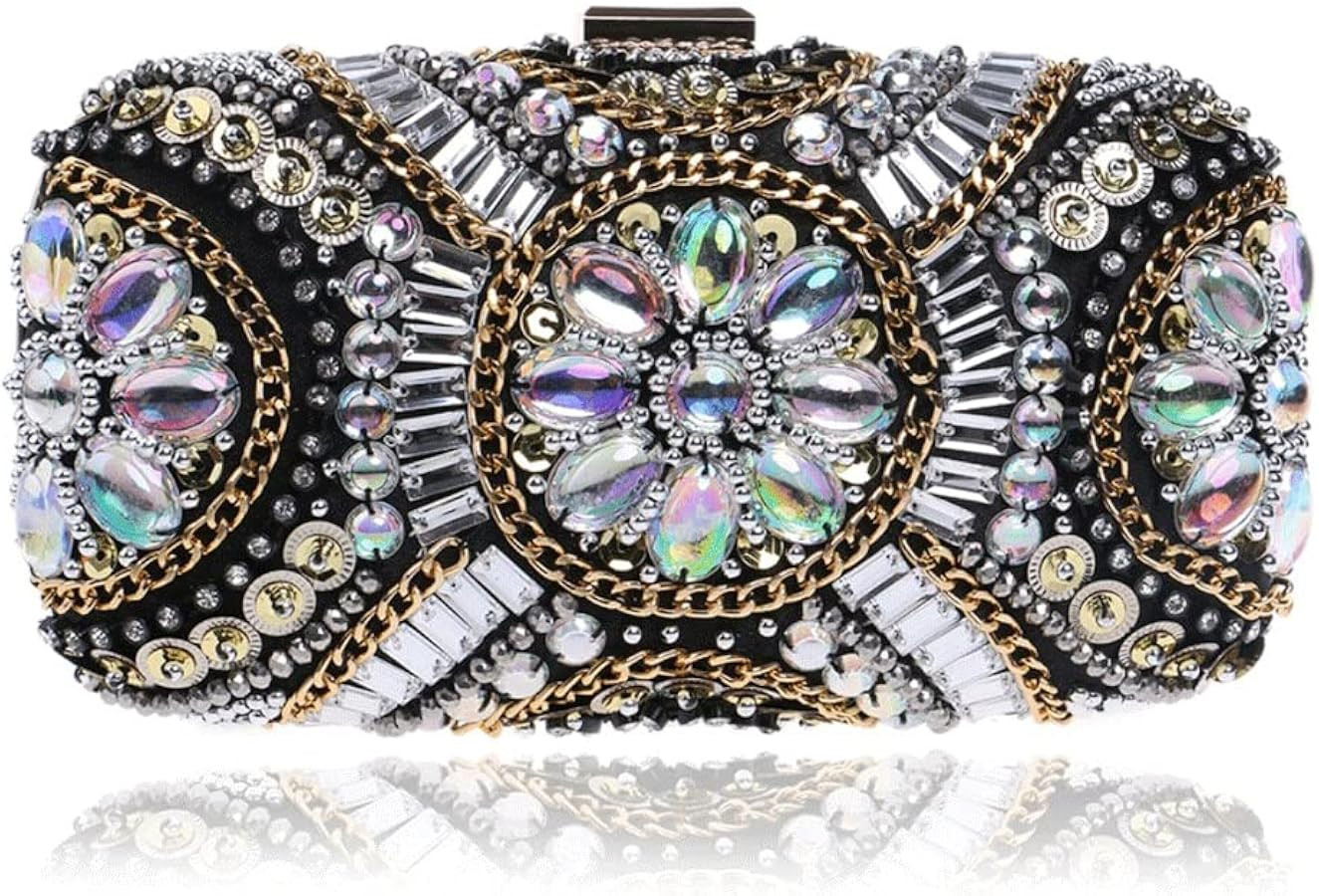 Sparkling Evening Clutch Purse Elegant Glitter Bag Crystal Rhinestone Handbag For Dance Wedding P... | Amazon (US)