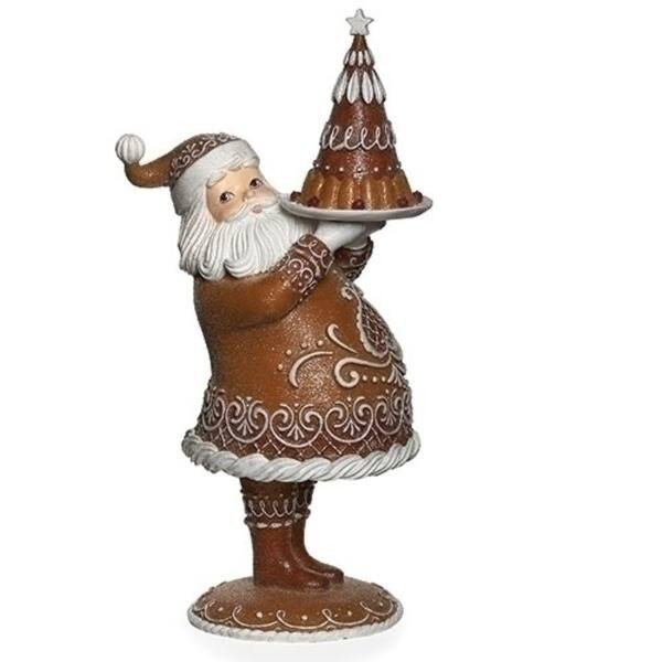 17" Gingerbread Santa Christmas Figurine | Bed Bath & Beyond