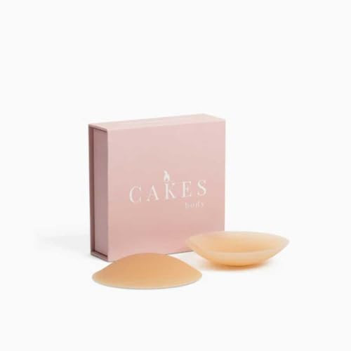 QZMXH Cakes Grippy Seamless Covers, Cakes Nipple Covers Full Coverage, Sticky Adhesive Silicone Nipple Pasties - Reusable Pasty Nipple Covers for Women with Travel Box(Honey,2 PCS_ITTY BITTY(B-DD)) | Amazon (US)