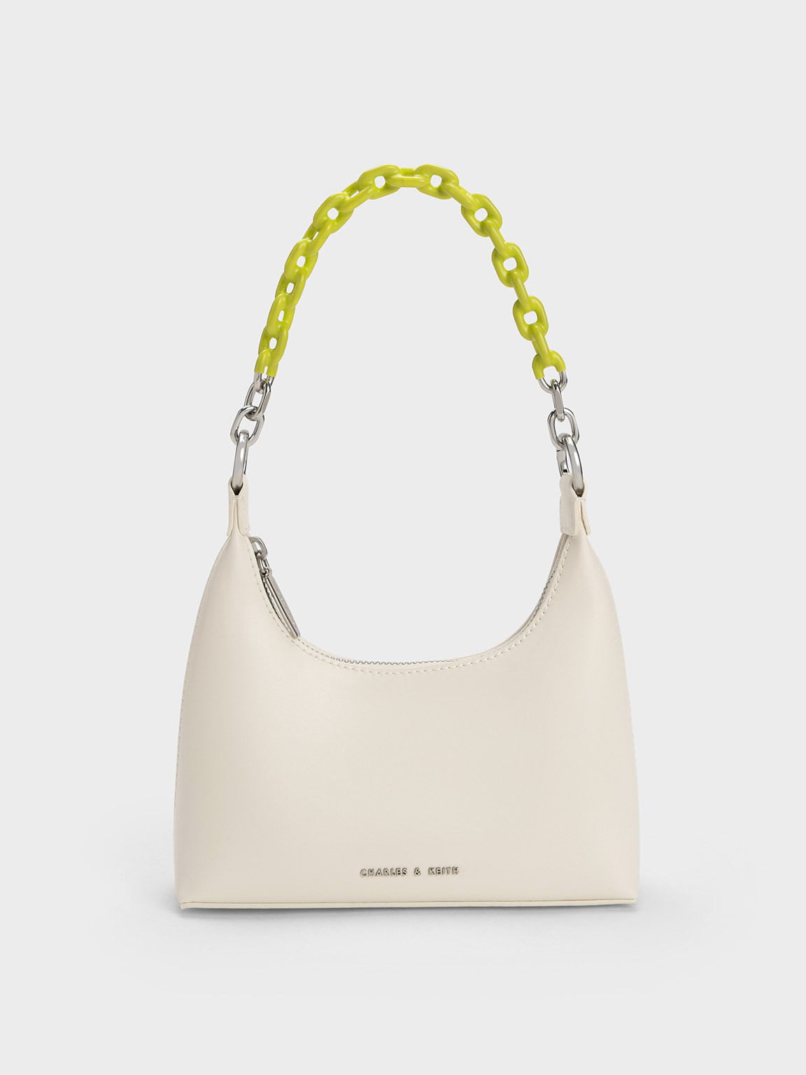 Koi Chain Handle Shoulder Bag
 - Cream | Charles & Keith UK