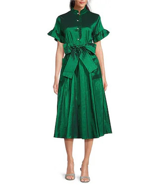 J.Marie Collins Short Sleeve Midi Dress | Dillard's | Dillard's