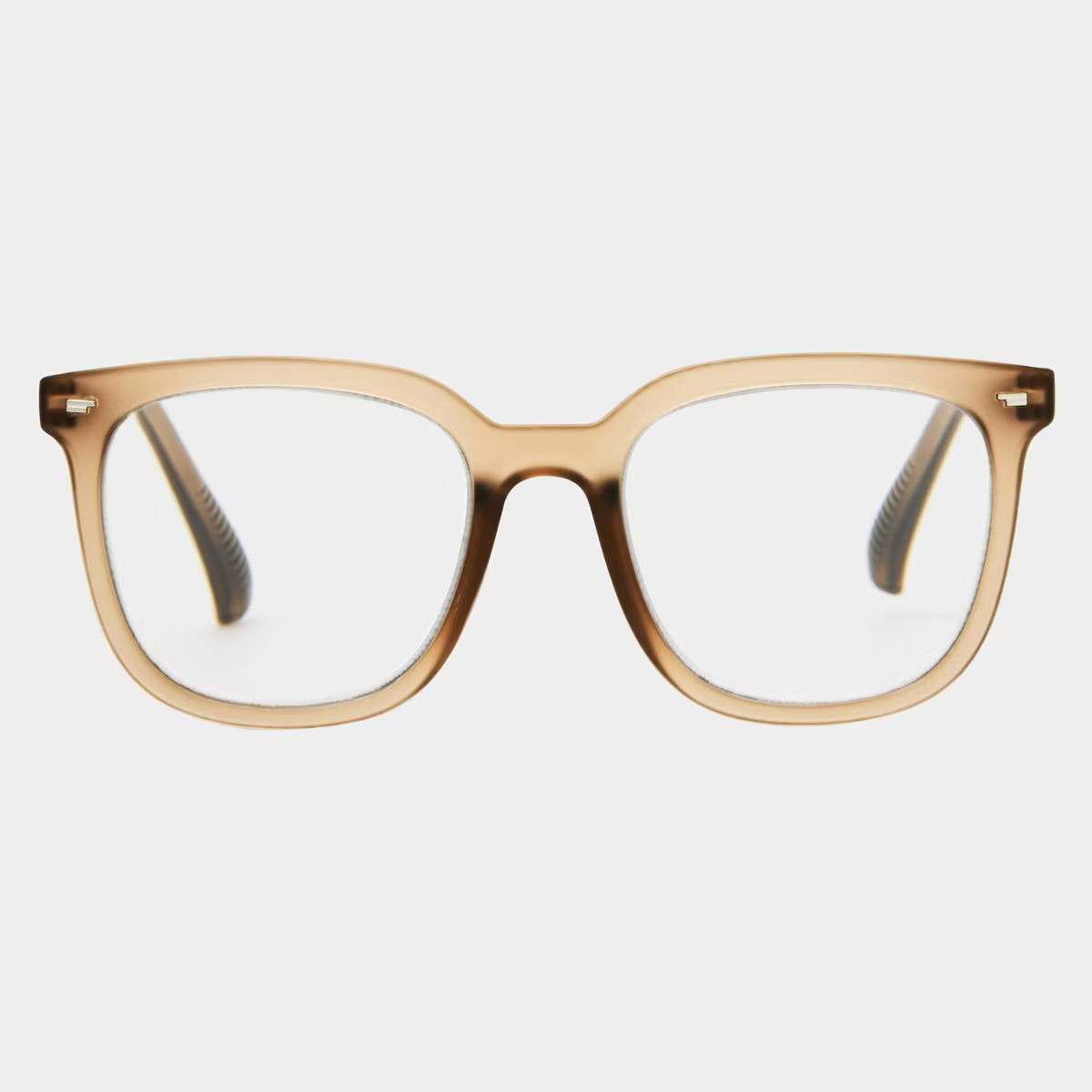Women's Matte Plastic Square Blue Light Filtering Glasses - Universal Thread™ Tan Diopter | Target