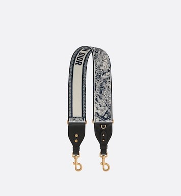 Shoulder Strap with Ring Blue Toile de Jouy Reverse Embroidery | DIOR | Dior Beauty (US)