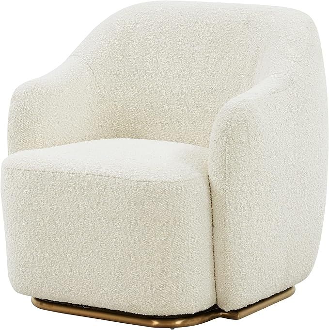 Limari Home Mannet Collection Modern Living Room Sherpa Fabric Upholstered Accent Chair with Stai... | Amazon (US)