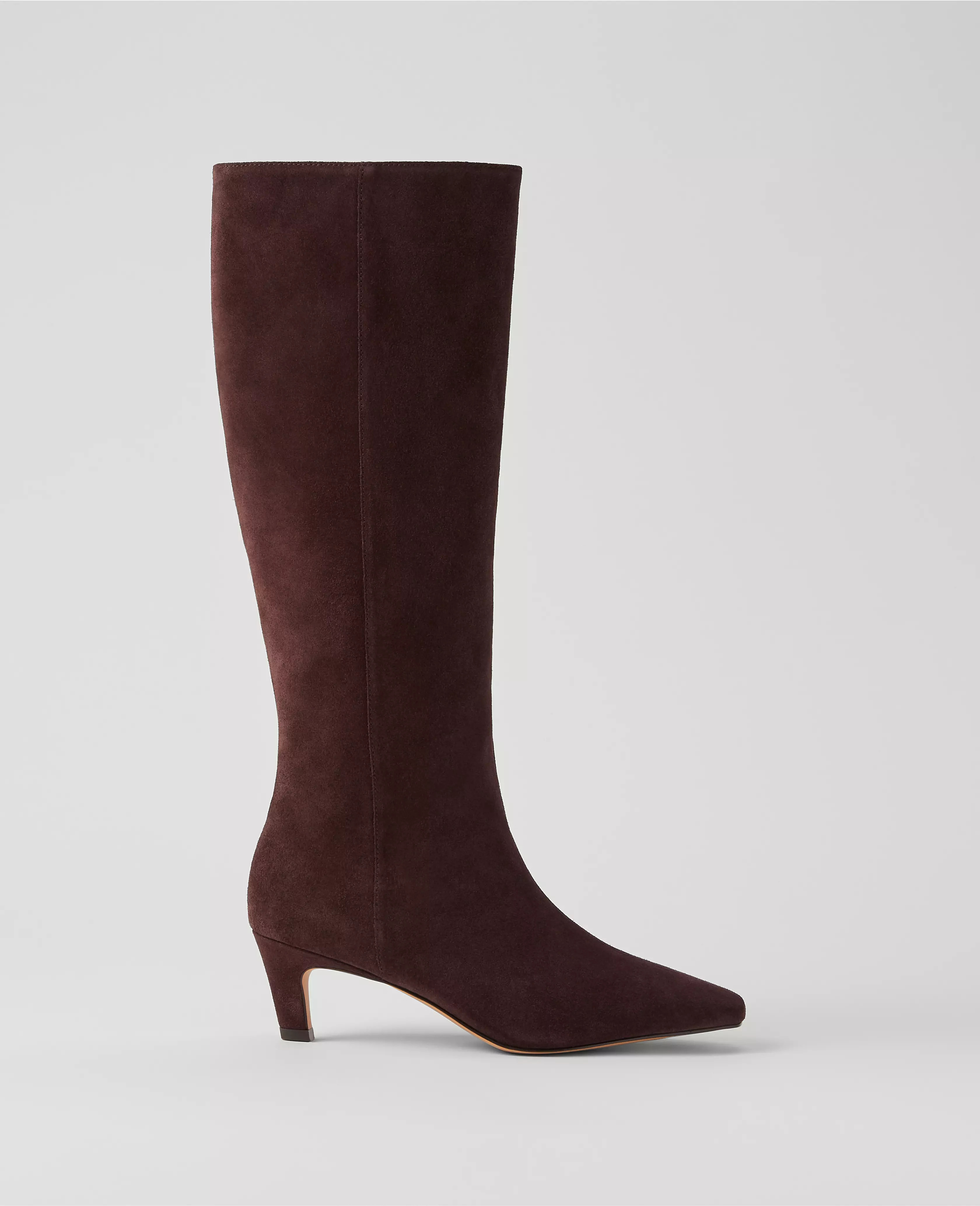 Kitten Heel Suede Boot | Ann Taylor (US)