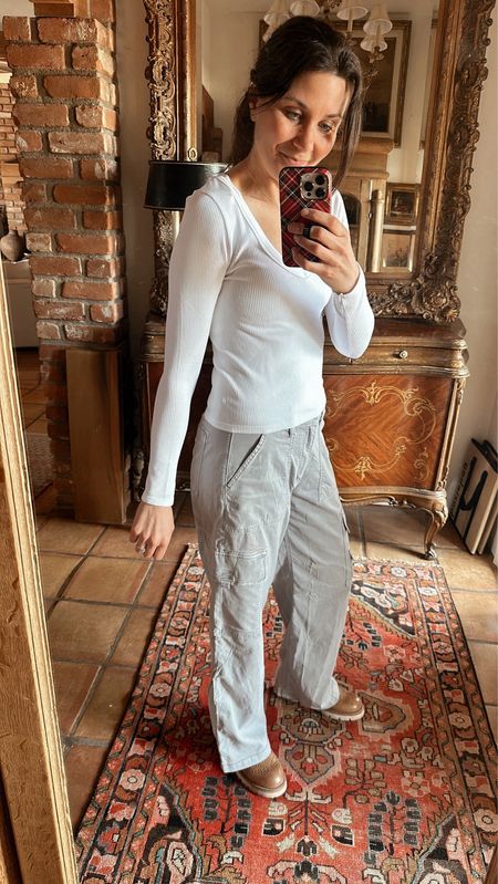 Thick, comfy, stretchy tops for under $8, lots of colors…and these pants are some of my fave ever, other colors too! Size up in the top, wearing large and I usually wear sm/medium top. Pants true to size