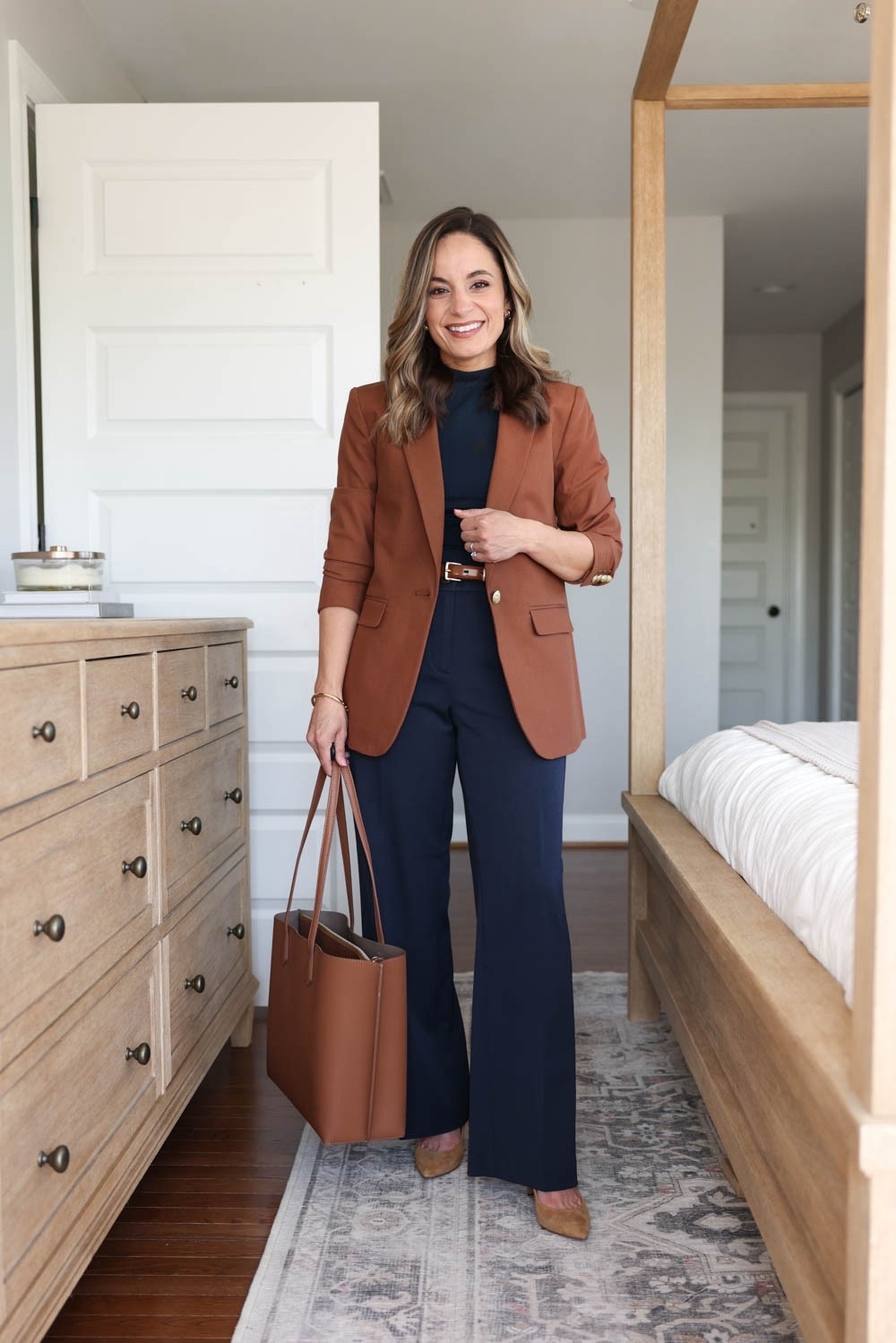 Four outfit ideas for work with navy pants! 

Pants (Ann Taylor): petite 00 | true to size, I wear the curvy fit | 28.5” inseam 
Blazer (Ann Taylor): petite 00 
Navy tank top (Kohl’s): xs 
Belt (J.Crew) 
Shoes (Sam Edelman): true to size 

My measurements for reference: I’m 4’10” and 105lbs. My bust, waist, and hip measurement is 32”, 24”, and 36”.

#LTKPetite #LTKWorkwear