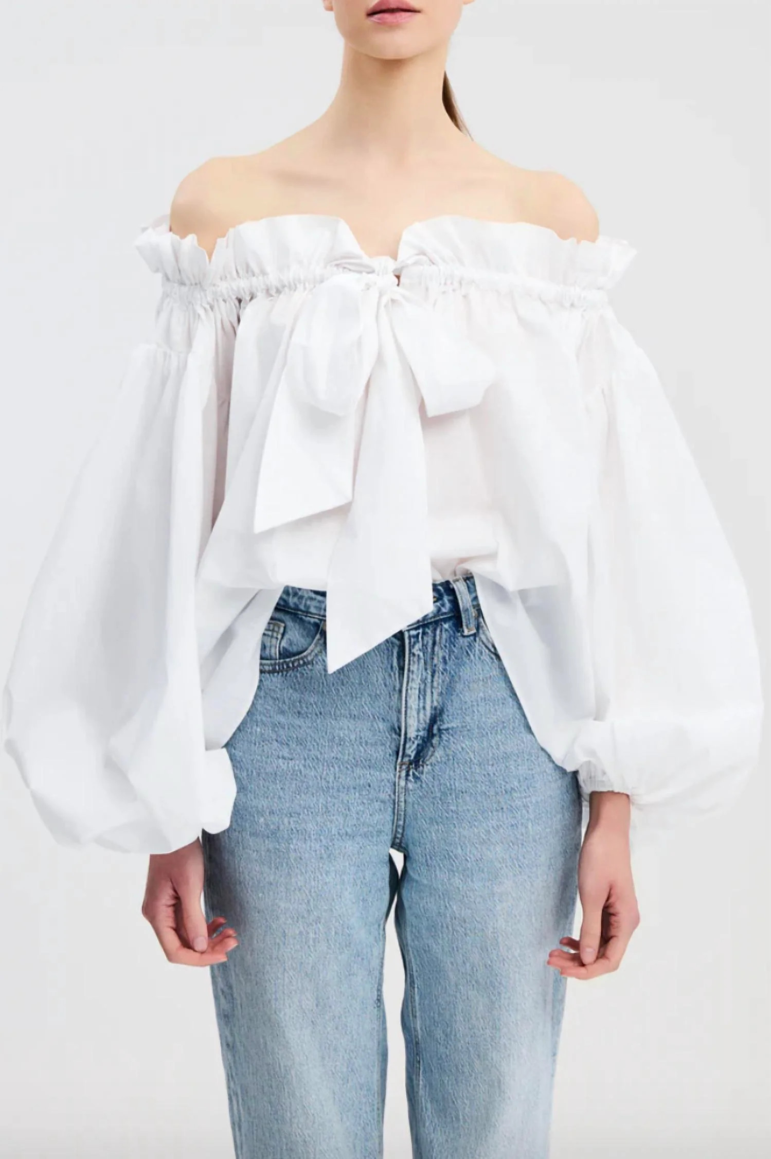 Adeline Top In White | Shop Simon