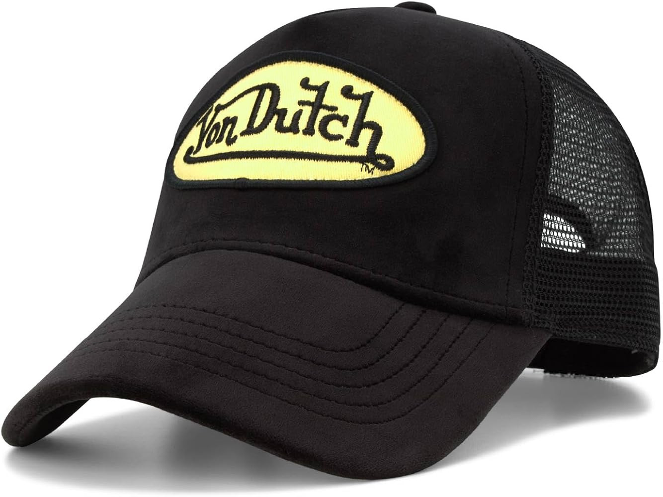 Von Dutch Unisex Trucker Hat - Velvet Curved Bill Mesh Back Retro Classic Adjustable Snapback Bas... | Amazon (US)