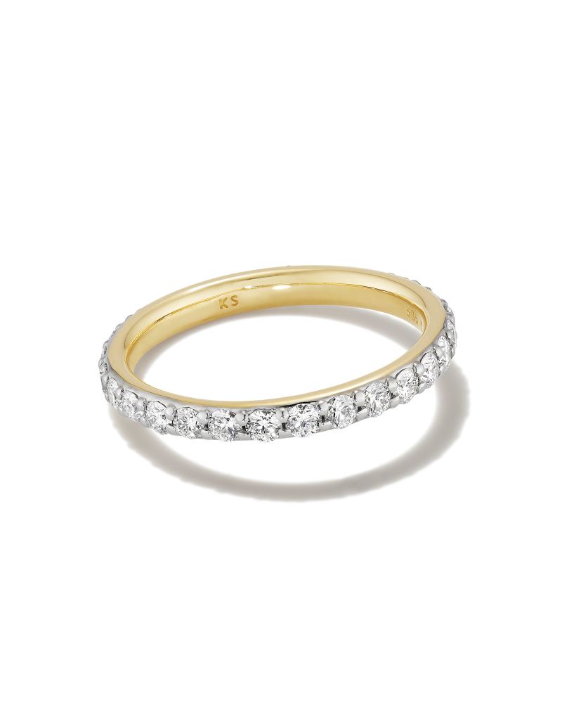 Lab Grown White Diamond Marilyn Band Ring in 14k Yellow Gold | Kendra Scott | Kendra Scott