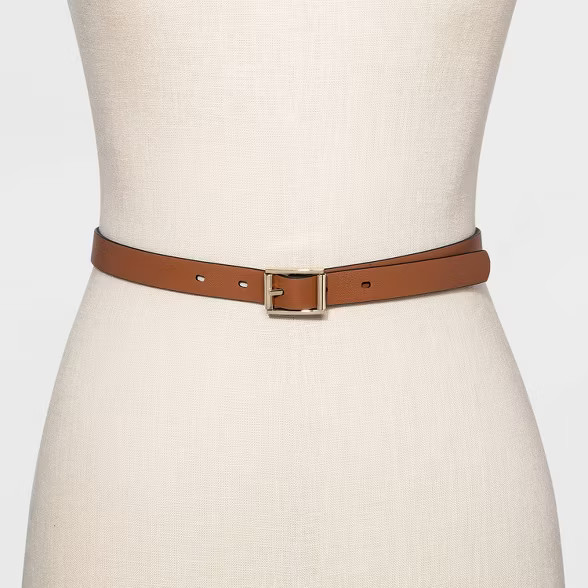 Women's Reversible Belt - A New Day™ Black/Cognac | Target