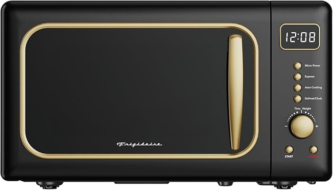 FRIGIDAIRE EMW788RETRO 0.7 cu. ft. Retro Microwave, Black-Gold | Amazon (CA)