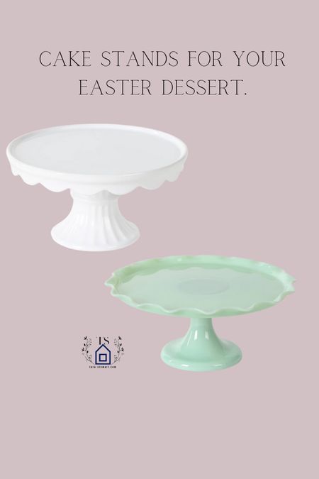 Gorgeous scalloped cake stands for your Easter dessert. Maybe a beautiful Coconut cake? 

#LTKstyletip #LTKhome #LTKSeasonal