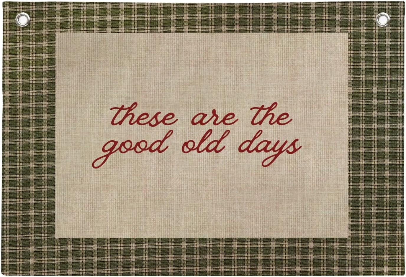 NaZaUK These Are The Good Old Days Wall Hanging Canvas Banner, Vintage Kids Wall Art Decor, Vintage Boys Room Decor, Inspirational Canvas Banner for Boys Girl Room Bedroom Decor, 20x30 Inch | Amazon (US)
