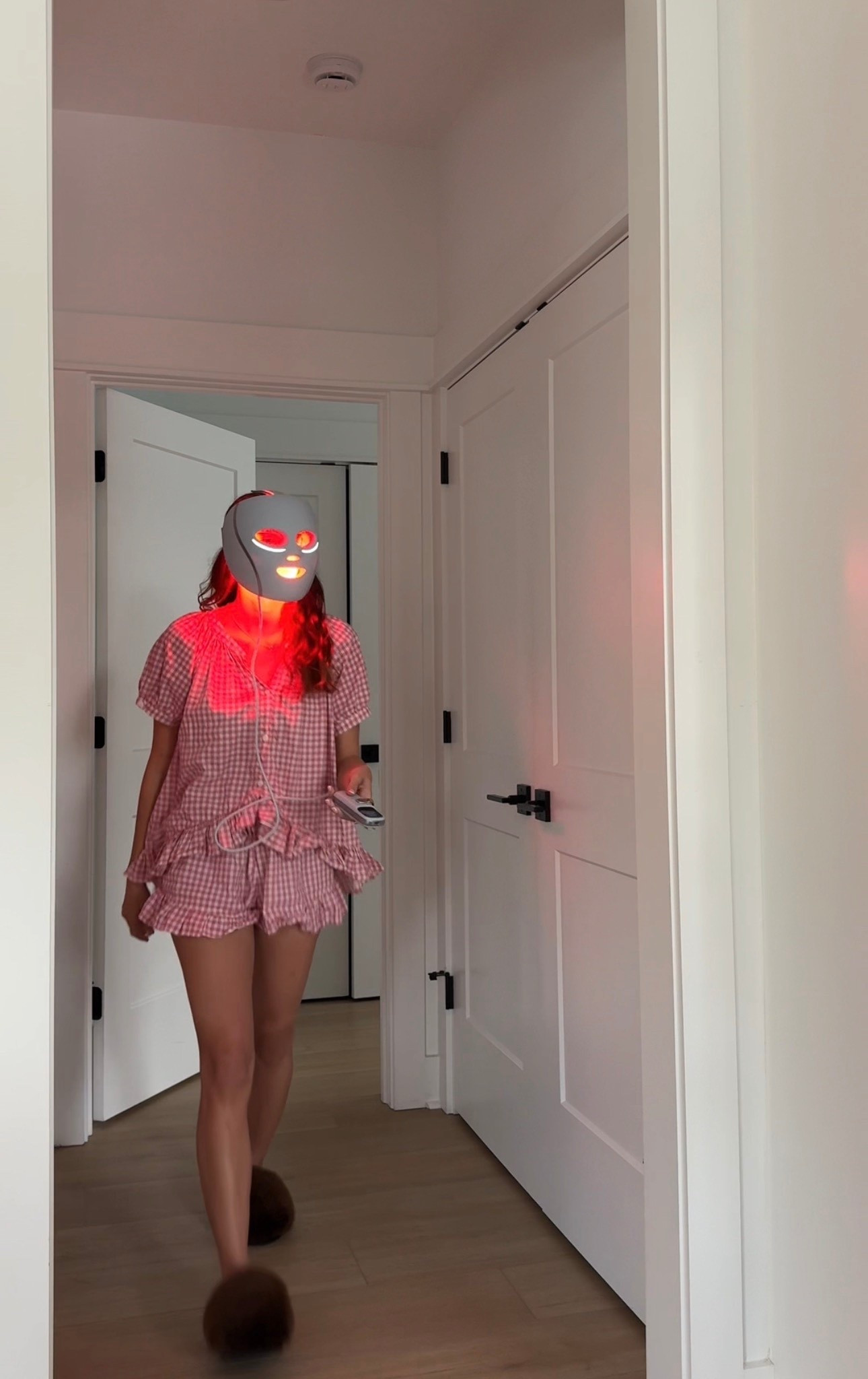 fav pajamas set + fuzzy slippers for a cozy morning💖 this red light mask is by far the best one I’ve tried!! It has a cooling feature for the under eyes, feels so good! 

#LTKootd #LTKmomlife #LTKmorningroutine